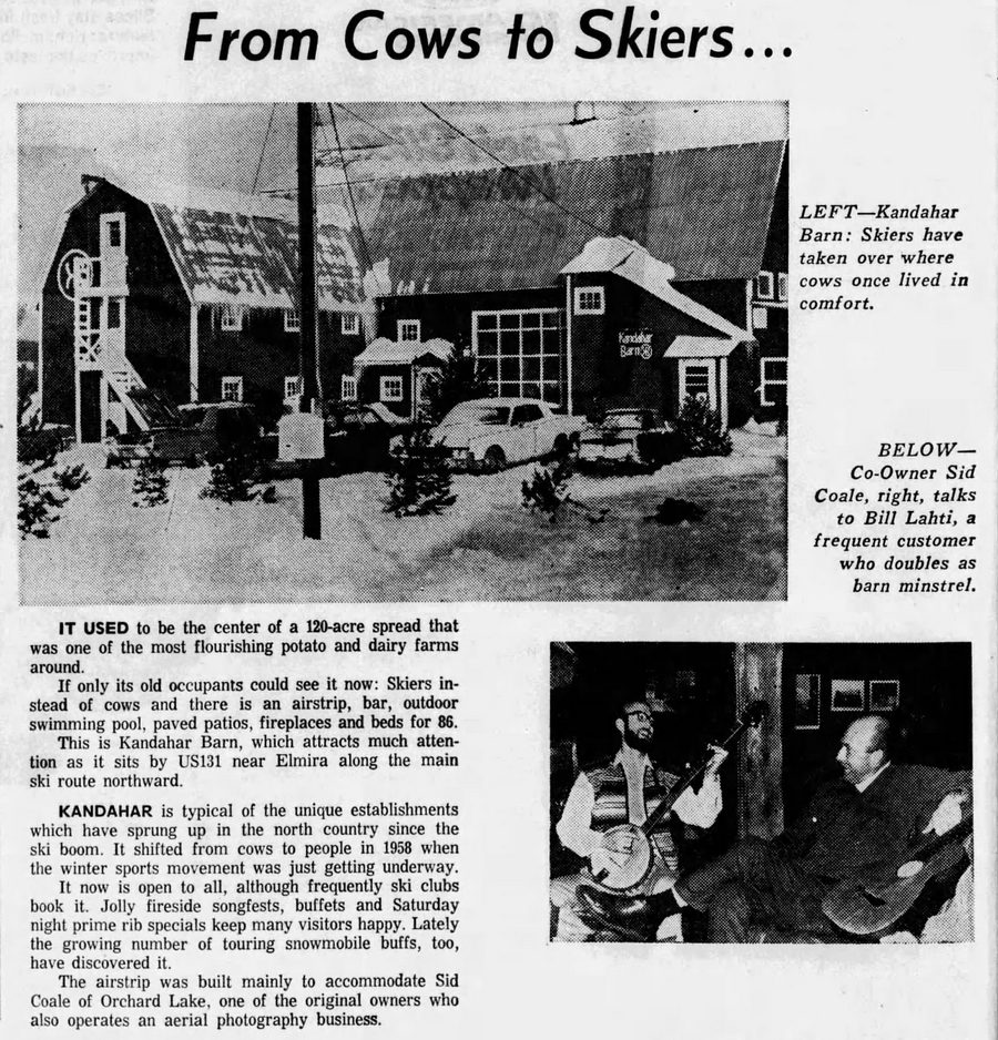 Kandahar Barn - Feb 1968 Article (newer photo)